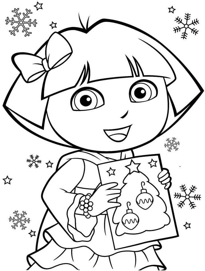 Printable Dora Coloring Pages Free Kids Easy