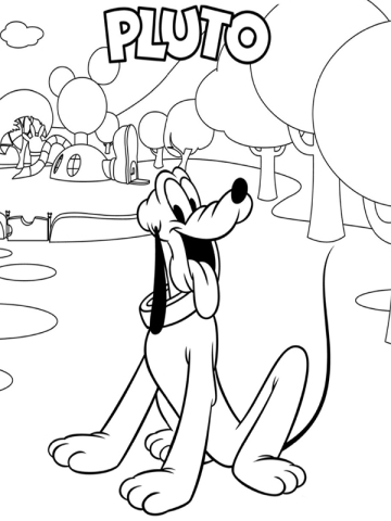 Disney Pluto Coloring Pages to Print