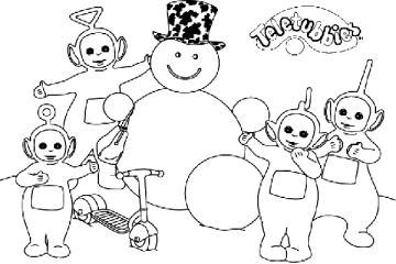 Funny Teletubbies Coloring Pages for Kids