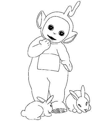 Teletubbies Lala Coloring Pages